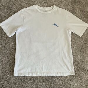 Tommy Bahama Tee Shirt Men’s Graphic Shake Well Hawaii Surf White S